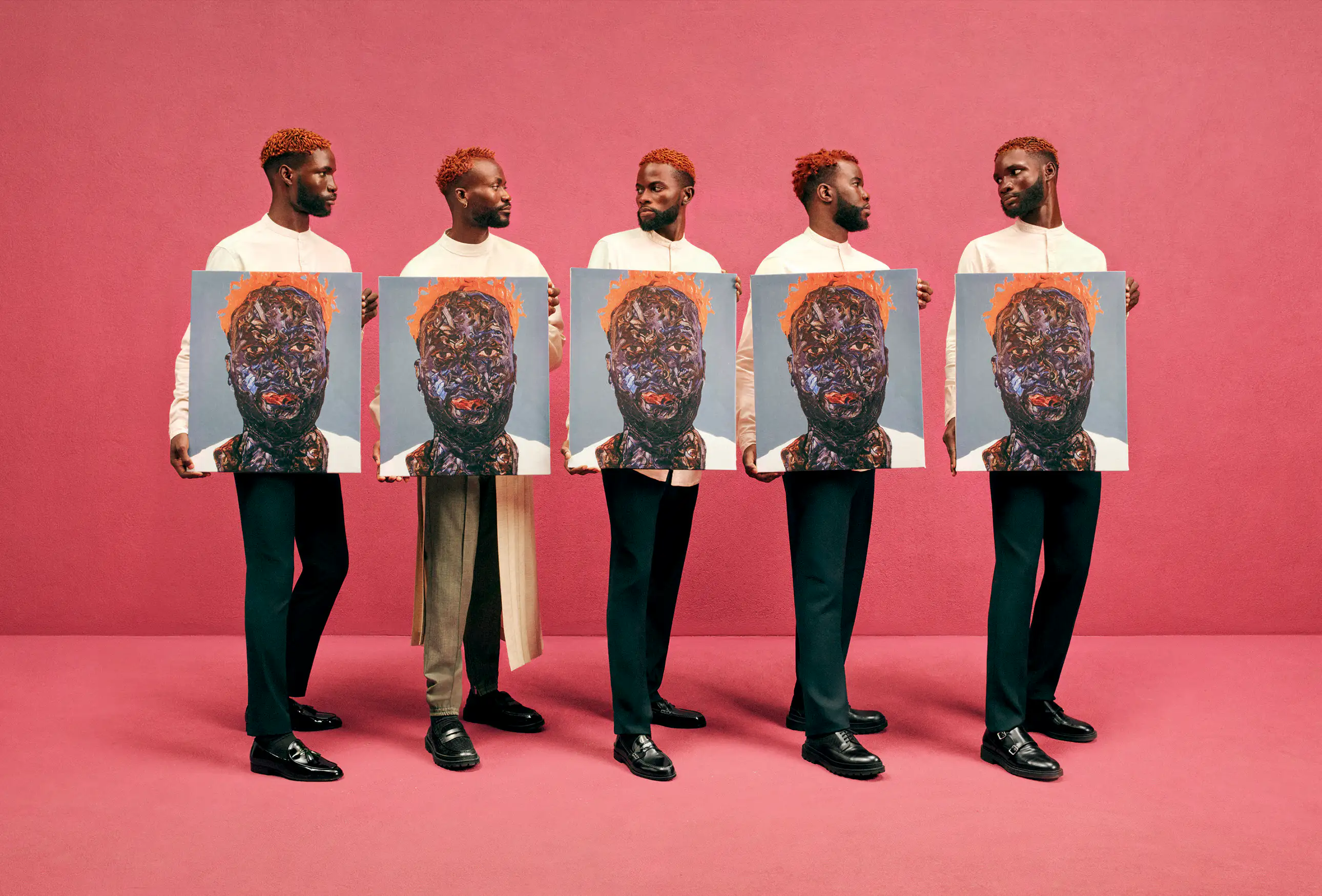 Portrait of the contemporary artist Amoako Boafo for The Cal™ 2024